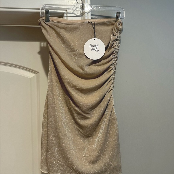 Princess Polly Donelli Mini Dress in Champagne - Picture 3 of 5